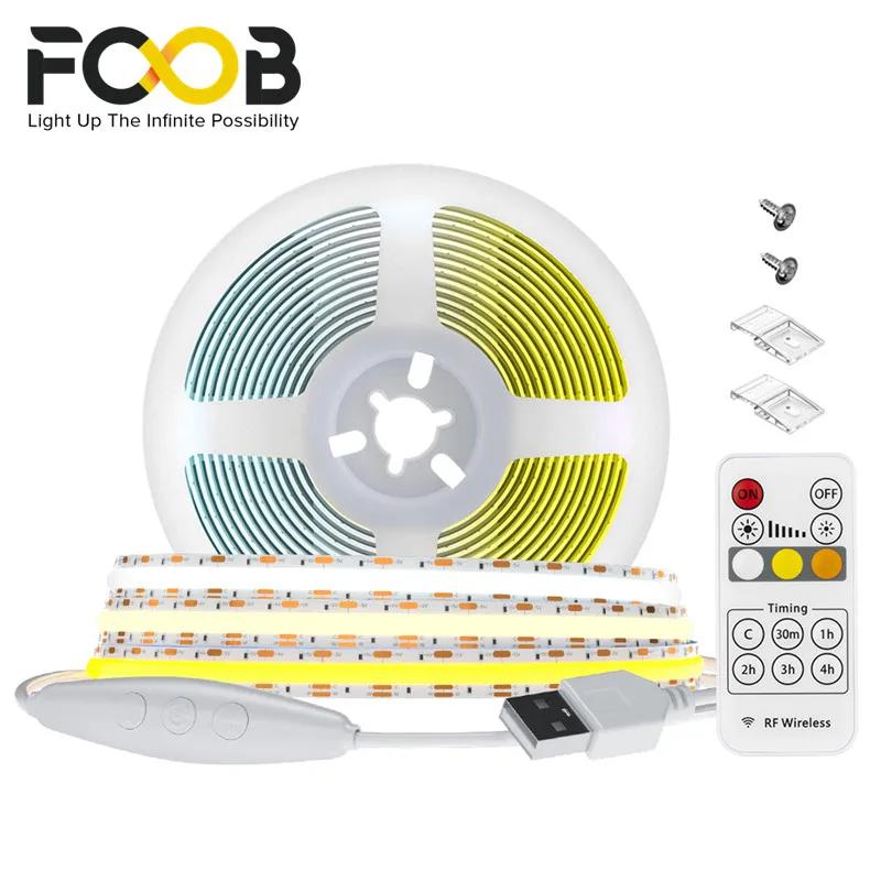 USB COB LED Ʈ Ʈ, DC CCT 640 LEDs/m FCOB CCT LED Ʈ Ʈ, Ǯ Ʈ е ,    Ʈ, DC5V